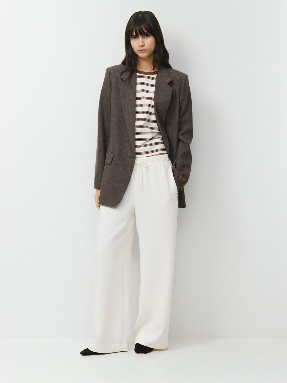 Aritzia Lodge Pant Crepette Light Birch